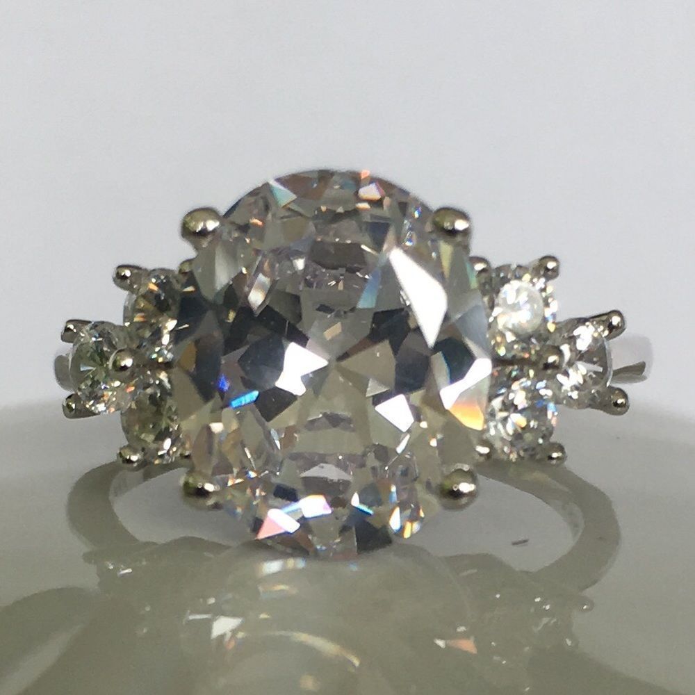 New!  Stunning sterling silver & CZ ring